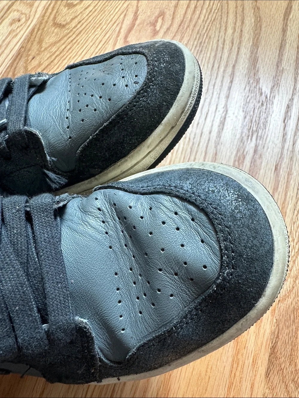 Jordan Mid-Top Sneakers in Black and Dark Gray